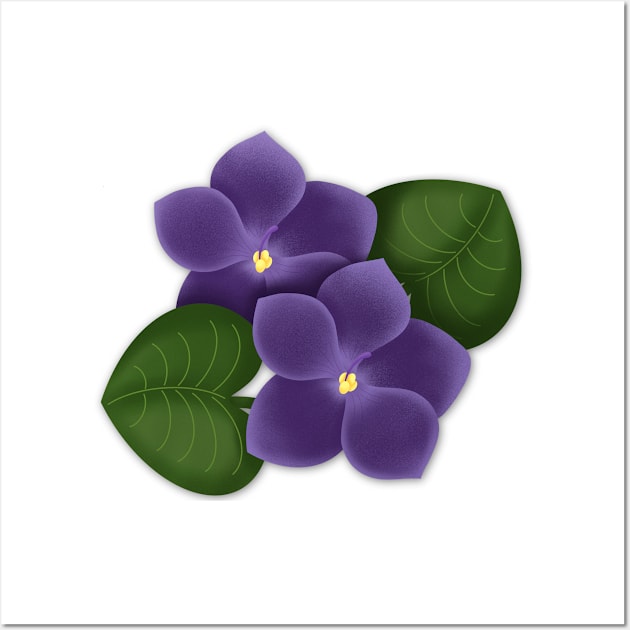 Purple Violets Wall Art by Gsallicat